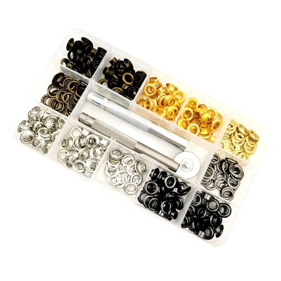 4 Color Metal Eyelets Grommet with Setting Tool for Tarpaulin Canvas