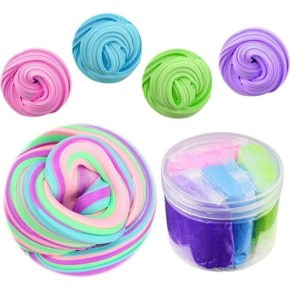 4 Color Slime Putty, Super Soft and Non-sticky, for Sensory and Tactile Stimulation, Event Prizes, Slime Parties, Educational Game