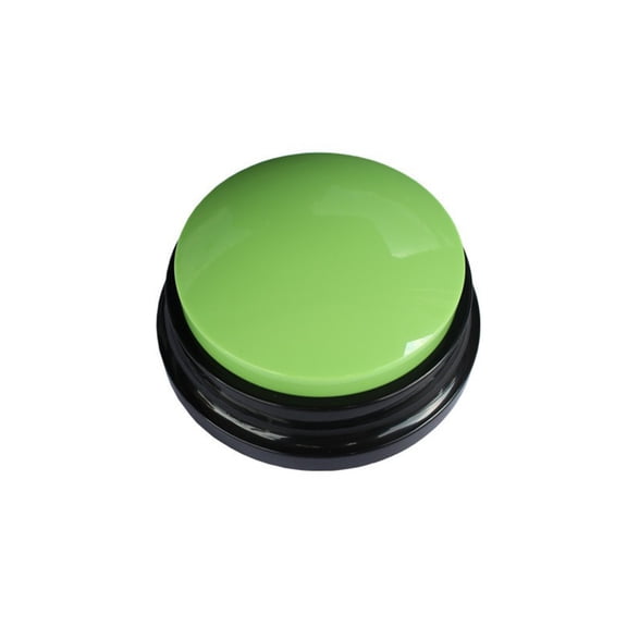4 Color Voice Recording Button, Dog Buttons for Communication Pet Training Buzzer, 20 Second Record & Playback, Funny Gift for Study Office Home(3.5Inch,Green)