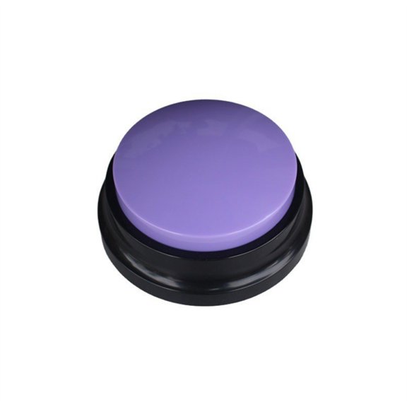 4 Color Voice Recording Button, Dog Buttons for Communication Pet Training Buzzer, 20 Second Record & Playback, Funny Gift for Study Office Home(3.5Inch,Purple)