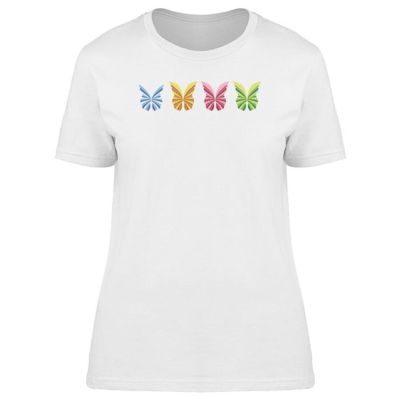 4 Colored Butterflies Tee Women's -Image by Shutterstock
