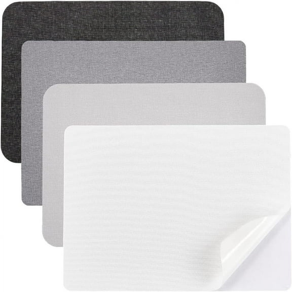 4 Colors 11.02 x 8.03in Linen Repair Patches Self Adhesive Linen Fabric Durable Canvas DIY Large Repair Tape Patches White Gray Black White for Sofa Couches Furniture Chair Clothing for diy