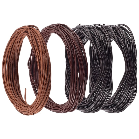 4 Colors 21.87 Yards 1MM Cowhide Leather String Lace Cord