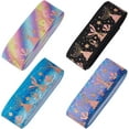 thumbnail image 1 of 4 Colors 8 Yards Grosgrain Glitter Printed Ribbon Mermaid Tail Folding Headband Polka Dot Sea Animals Stamping Resilience Band Waistband Roll DIY, 1 of 6