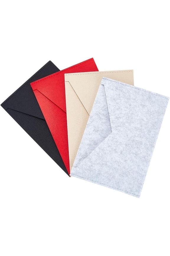 4 Colors Felt Purse Organizer Insert Minimalist Rectangular Handbag Organizer Insert for Women Clutch Pochette Coin Purse 8.6x5.9 Inch