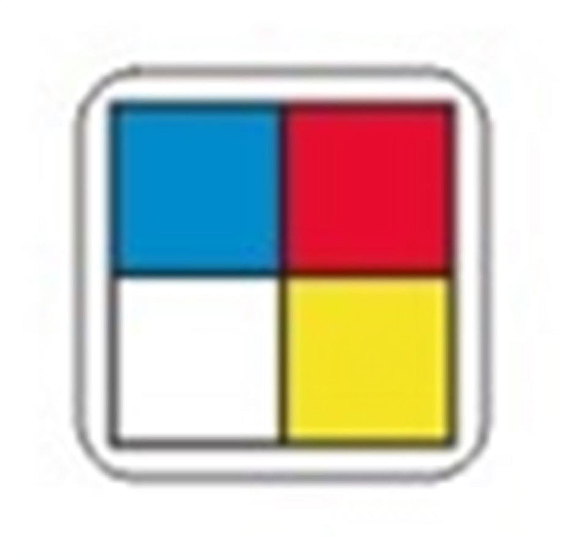 4Colors Hazardous Materials Labels, 7/8" x 7/8", Paper Dispenser Box
