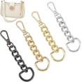 thumbnail image 1 of 4 Colors Metal Chain Extender 4.3 Inch Short Chain Bag Strap Extender Replacement Mini Purse Chain with Spring Gate Ring Decoration Chain DIY for Satchel Shoulder Bag Crossbody Bag, 1 of 7