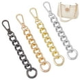 thumbnail image 1 of 4 Colors Metal Chain Extender 4.9 Inch Short Chain Bag Strap Extender Replacement Mini Purse Chain with Spring Gate Ring Decoration Chain for Satchel, 1 of 7