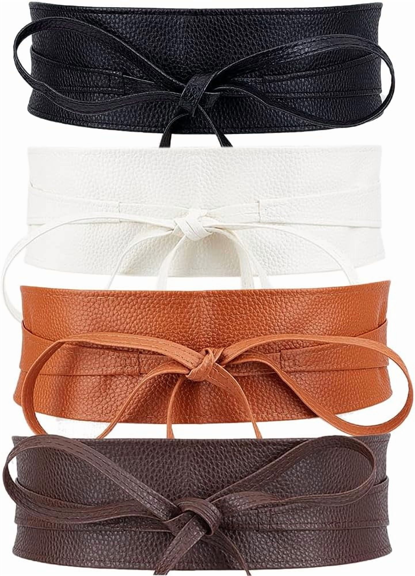 4 Colors Obi Style Waist Belt 224.6cm Imitation Faux Leather 