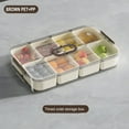 thumbnail image 1 of 4-Compartment & 8-Compartment Plastic Spice Storage Box | Transparent Kitchen Seasoning Organizer with Lid | Portable Sealed Fresh-Keeping Container for Spices, Tea, Coffee, 1 of 5