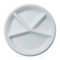 thumbnail image 1 of 4 Compartment , Compostable Paper Plates , 11 inch Eco-Friendly (Pack of 50) Paper Plates, 1 of 8