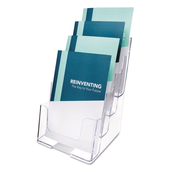 Deflect-o 77901 Multi Compartment DocuHolder with 4 Compartments - Clear