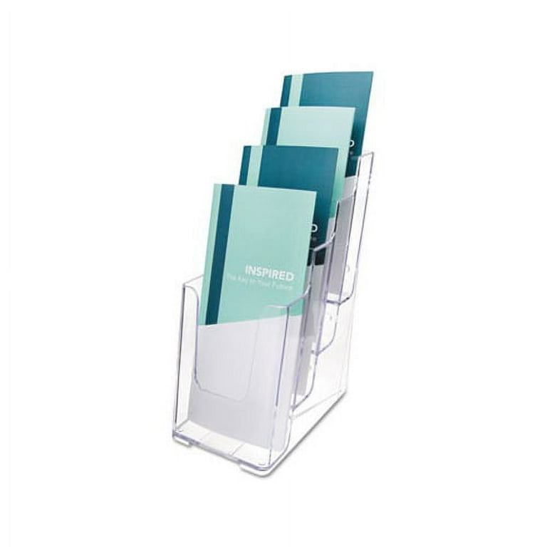 4-Compartment DocuHolder, Leaflet Size, 4.88w x 6.13d x 10h, Clear 4-Compartment DocuHolder, Leaflet Size, 4.88w x 6.13d x 10h, Clear