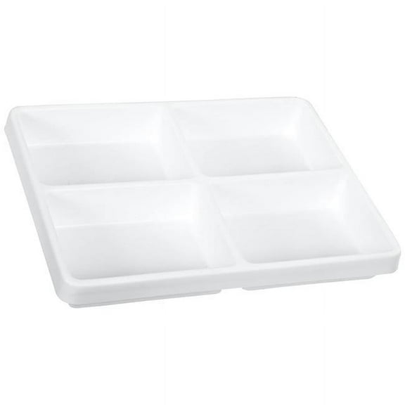 4 Compartment Drawer Organizer, White - Small