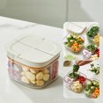 thumbnail image 1 of 4-Compartment Food Storage Container with Draining Insert | Leak-Proof, Airtight Lid | Dishwasher & Microwave Safe | 13.5x11.3x8.7cm | White/Green/Yellow Options, 1 of 7