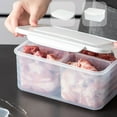 thumbnail image 1 of 4 Compartment Food Storage Containers with Lids, Removable Divided Bento Box Organizer for Refrigerator & Freezer, Leakproof & Stackable for Meal Prep, Educational Lunches, and Office Snacks, 1 of 9