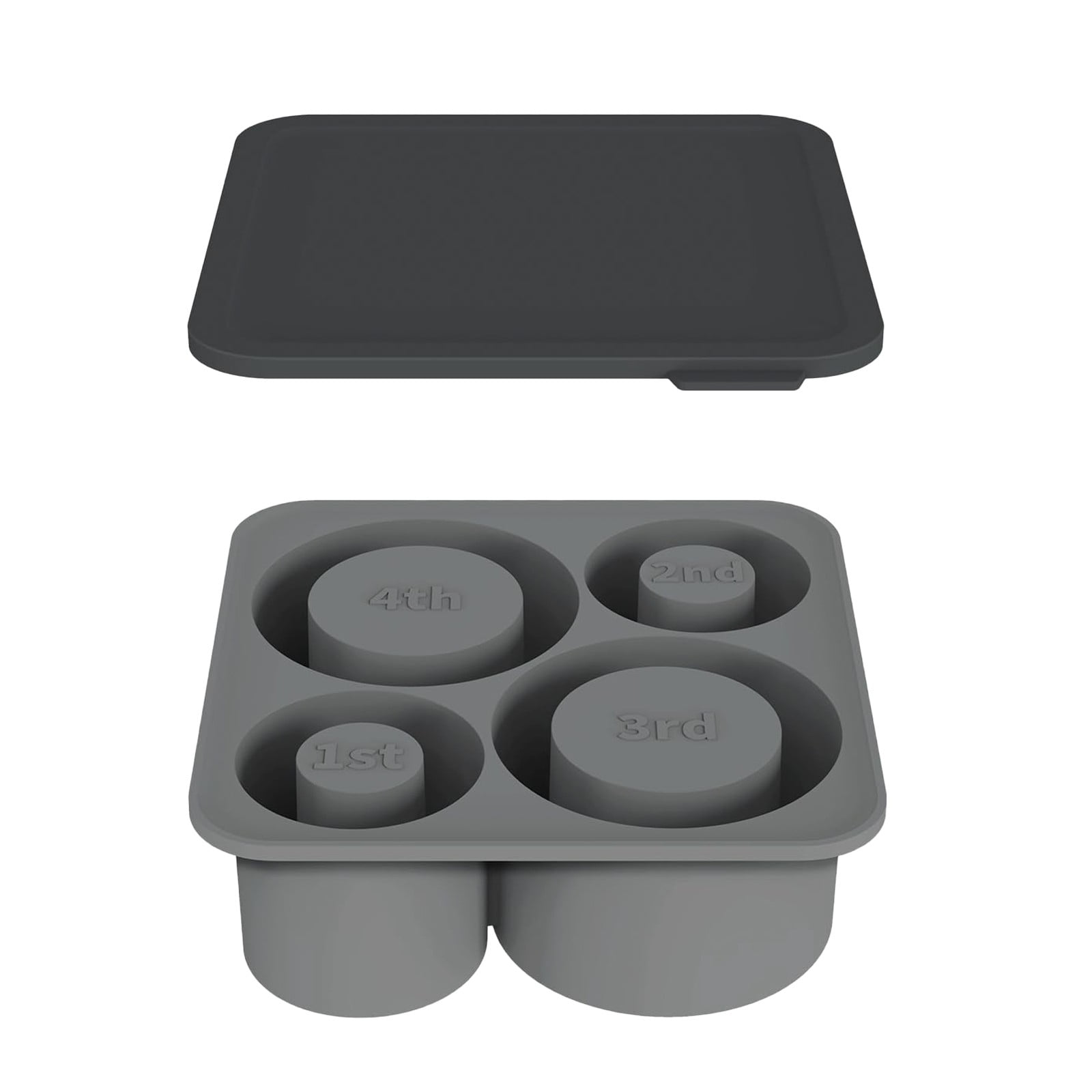 4 Compartment Silicone Ice Cube Tray Quick For Home Gatherings & Drinks Silicone Freezer Cubes