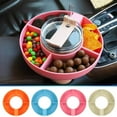 thumbnail image 1 of 4 Compartment Snack Cup Holder Tray, Reusable Car Organizer with 10cm Bottle Holder for Stability, Non-slip & Spill-proof Design for Snacks, Drinks, and Phones, Perfect for Road Trips &, 1 of 3