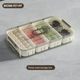 thumbnail image 1 of 4-Compartment Spice Storage Box | 8-Slot Transparent Plastic Seasoning Organizer with Lid | Kitchen Countertop Spice Rack for Spices, Salt & Tea | 13.4 x 8.4 x 2.4 Inches, 1 of 5