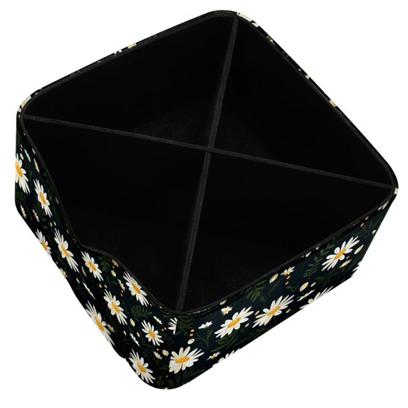 4-Compartment Square Pencil Organizer and Pen Holder with Removable ...