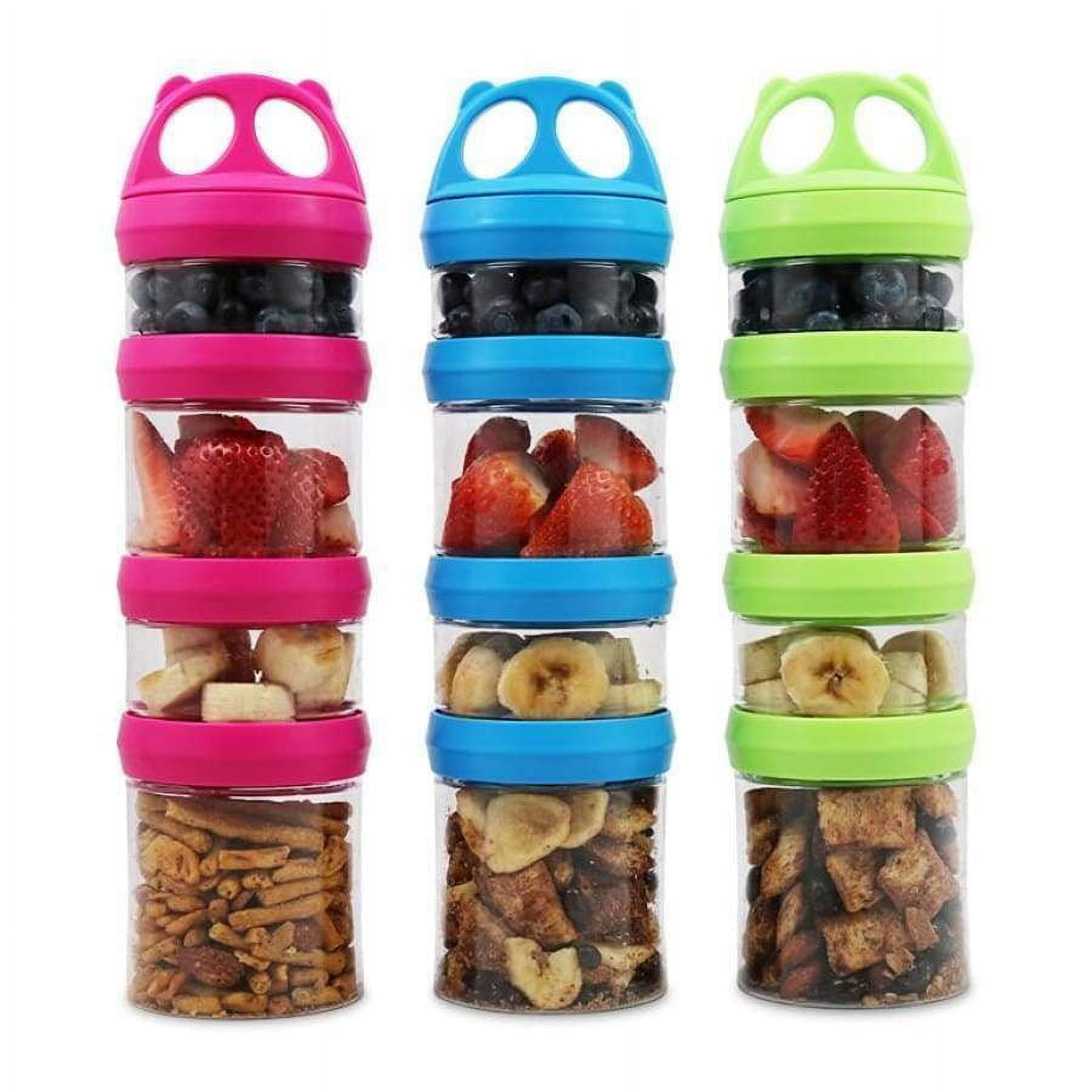 Safari Snack Boxes: 3 Count Pack with 3 Sizes, Snack Containers for School, Easy Open, Leak Proof Small Food Containers with Lids