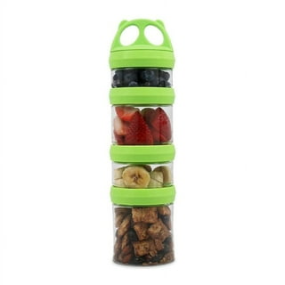 SELEWARE Portable Stackable Food Storage Containers for Snacks Formula Powder and Drinks Twist Lock System Airtight Leak-Proof BPA and Phthalate