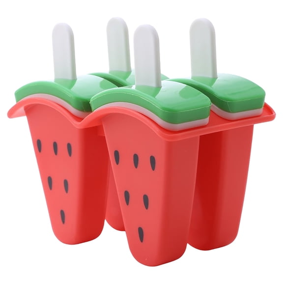 4-Compartment Watermelon Fruit Shaped Popsicle Mold PRYESS, Popsicle Mold Ice Pop Maker Watermelon Mold for Kitchen, Summer, Ice Maker, Diy