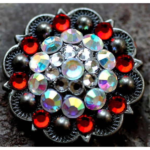 4 Conchos Rhinestone Horse Saddle Western Berry CO179