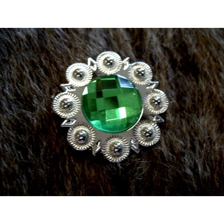 4 Conchos Rhinestone Horse Saddle Western Berry Green CO27
