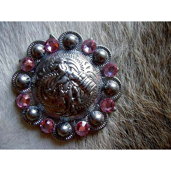 4 Conchos Rhinestone Horse Saddle Western Berry Pink CO511