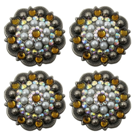 4 Conchos Rhinestone Horse Saddle Western Bridle Berry Co178