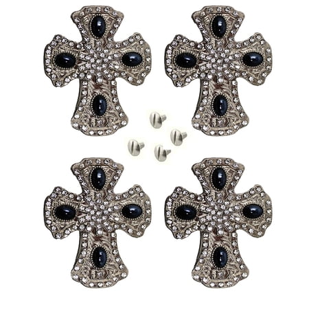 4 Conchos Rhinestone Horse Saddle Western Crystal CO169