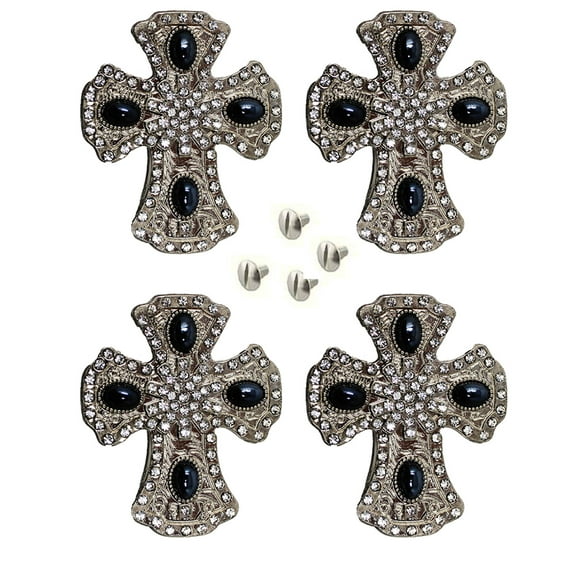 4 Conchos Rhinestone Horse Saddle Western Crystal CO169