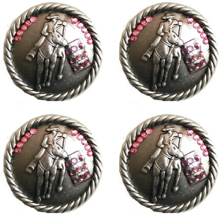 4 Conchos Rhinestone Horse Saddle Western Pink CO503