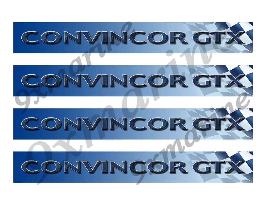 4 Convincor GTX Vinyl Stickers - 10"x1.5" each