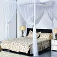 4 Corner Post Bed Canopy Curtain Net Bedroom Canopy Curtain for Full/Queen/King Size Bed, 74