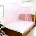 thumbnail image 1 of 4 Corner Post Mosquito Net Canopy Bed Curtains,Mosquito Netting for Patio Indoor Outdoor Net (75x35x55", Pink), 1 of 6