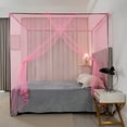 thumbnail image 1 of 4 Corners Princess Bed Curtain Canopy Canopies for Girls Boys Adults Bed Gift Bedroom Decoration, 1 of 6