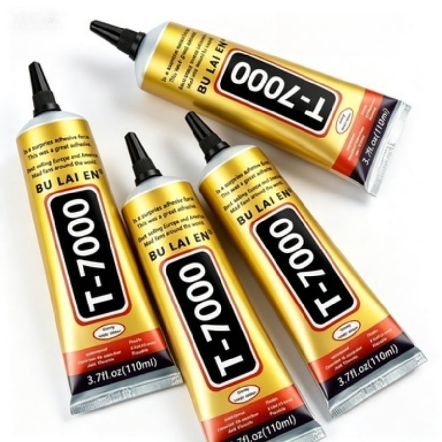 4 Count 110ml T-7000 Black Waterproof Industrial Adhesive, Precision Craft Glue for Cell Phone Screen, Glass, Wood, Metal, Jewelry and DIY Handmade Projects