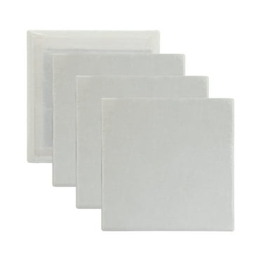 4 Count 4" x 4" White Mini Canvas Panels by Artist's Loft - Archival, Acid Free Cotton Canvas for Paint, Acrylic, & Oils - 1 Pack