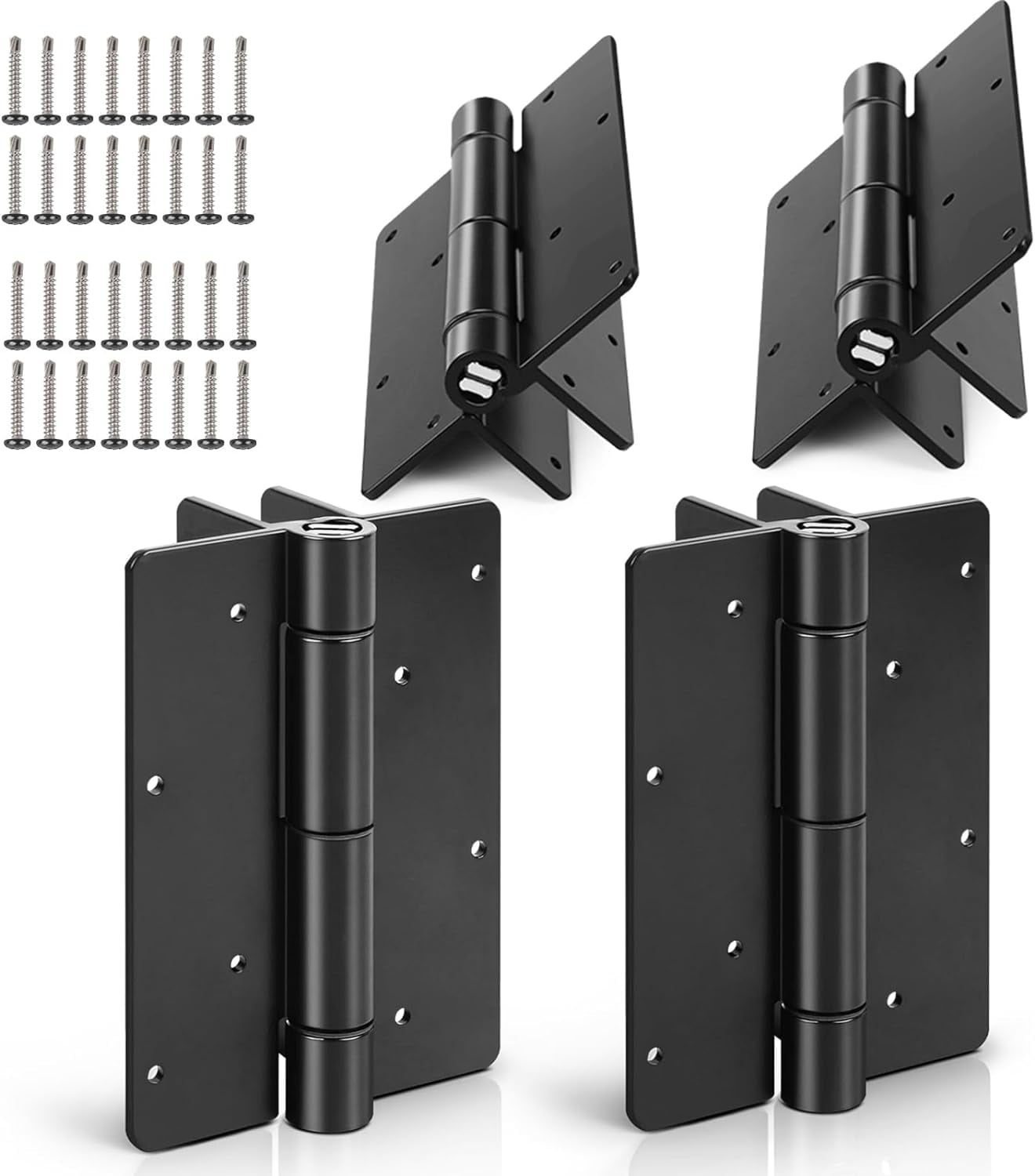 4 Count 5" Heavy Duty Self Closing Gate Hinges Aluminum Hinge With