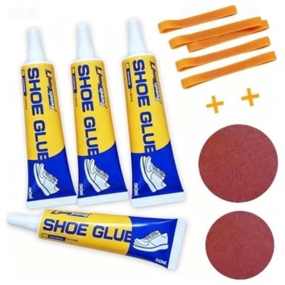 4 Count 60ml Professional Strong Shoe Repair Glue, Waterproof Fast-Setting Adhesive for Sneakers, Leather Boots, Athletic Shoes and Outdoor Household Repair