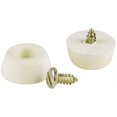 thumbnail image 1 of 4 Count .88 in. White Screw In Door Bumpers, 1 of 1