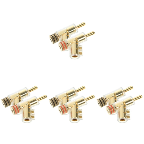 4 Count Amp Connector Hi-Fi Speaker Cable Plug Nurse