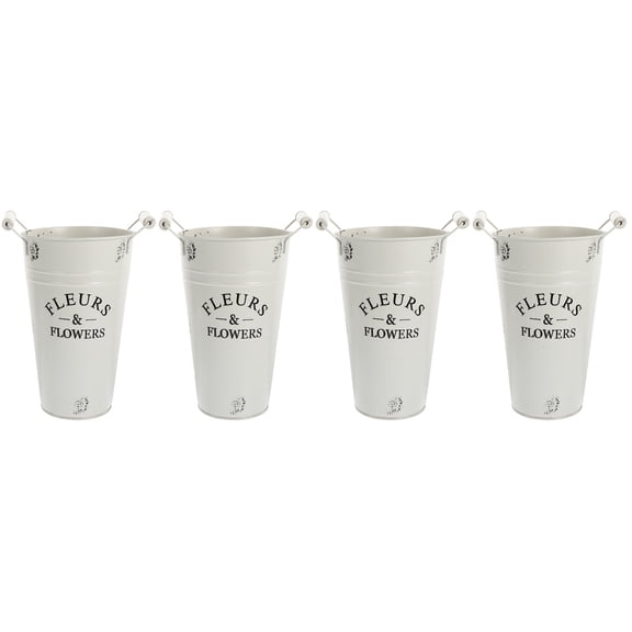 4 Count Botanical Decor Plant Container Flower Arrangement Tube Outdoor Planter