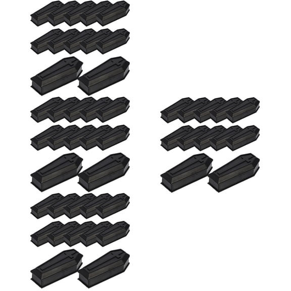 4 Count Coffin Box Tin Boxes Toys Ornaments for Kids Gifts Child Black