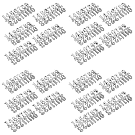 4 Count DIY Digital Clock Numbers Numerals Kit Foam for Homemade Clocks Child Silver