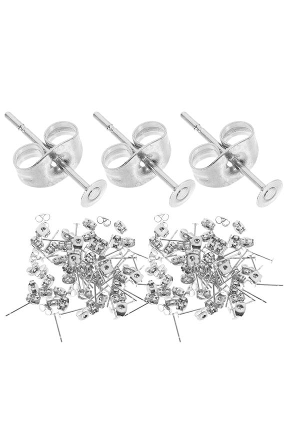 4 Count Earring Clasps Clip Findings Earing Kit Gold Silver