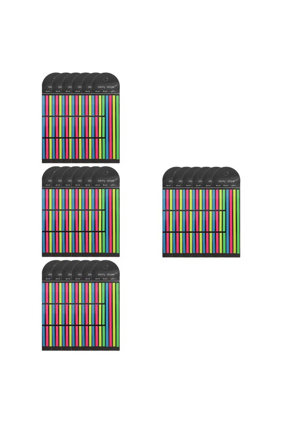 4 Count Fluorescent Index Stickers Highlighter Tapes Student