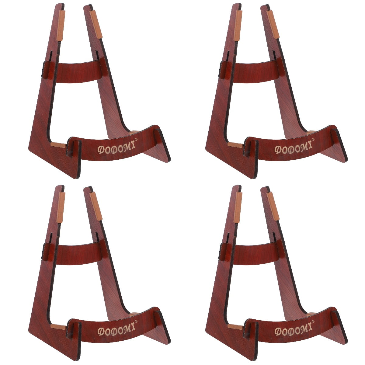 4 Count Guitar Stand Tuner Hanging Portable Display Frame Guitars Brown